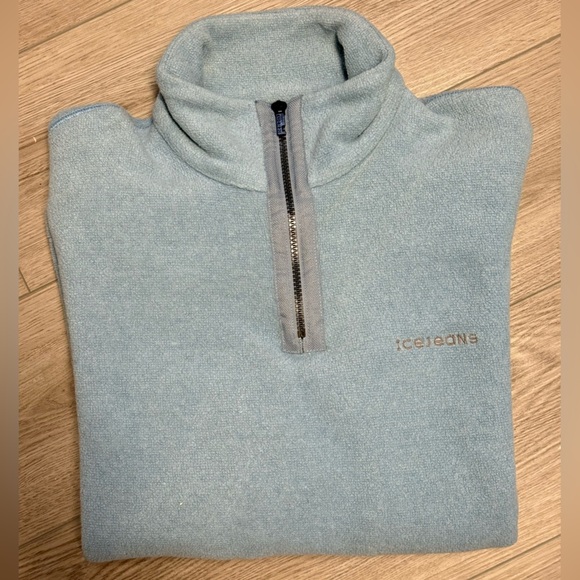 Iceberg Other - Vintage ICEJEANS BY ICEBERG Light Blue CozyFleece 1/4 Zipper Made in Italy sz.L
